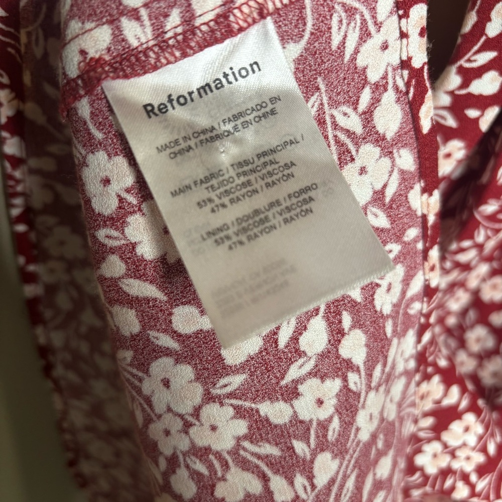 Reformation Teyana Floral Print Crepe Midi Dress - Picture 11 of 12